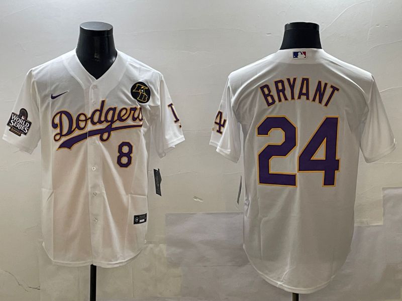 Men Los Angeles Dodgers #24 Bryant White Fashion Game 2025 Nike MLB Jersey style 3061->los angeles dodgers->MLB Jersey